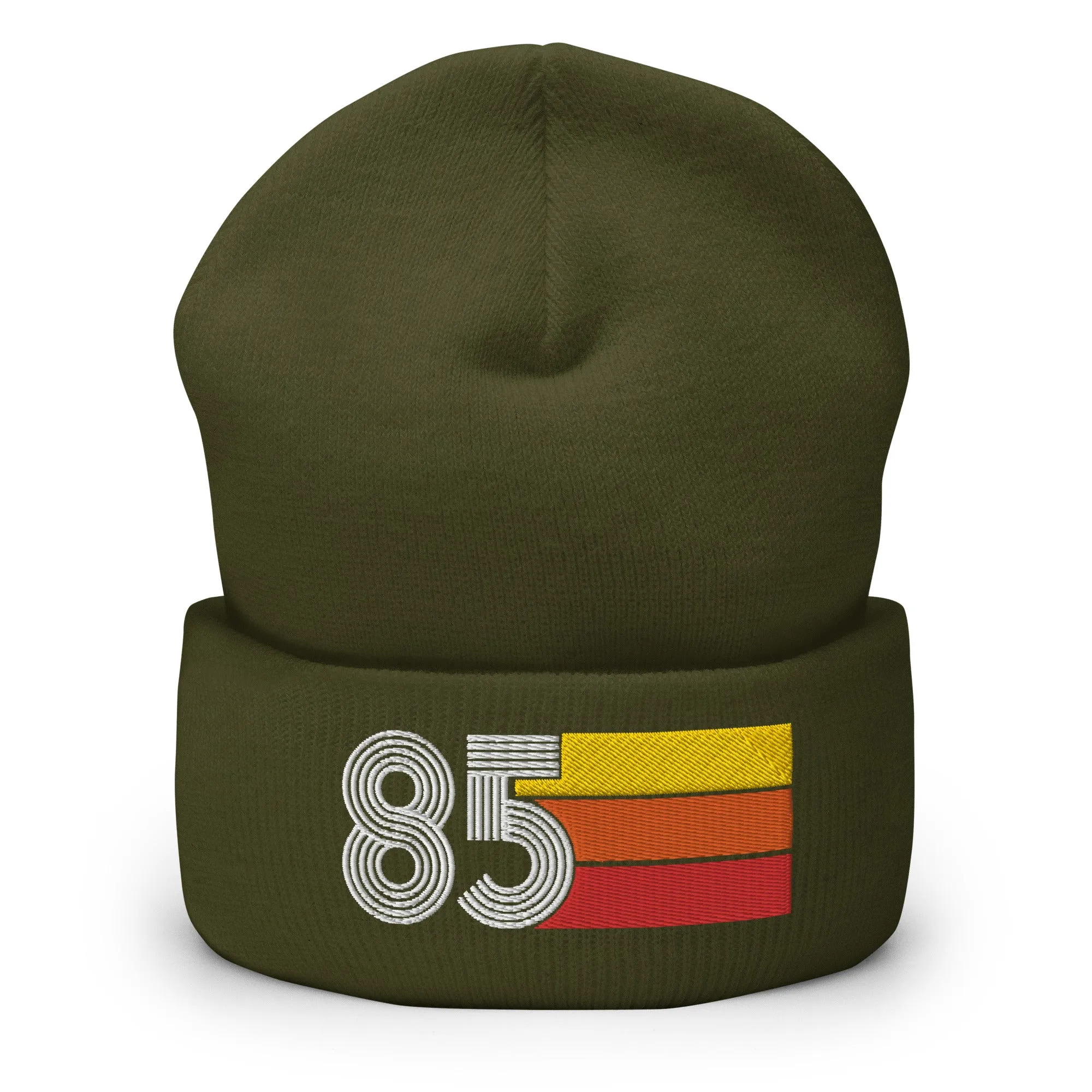 85 Number 1985 Birthday Retro Men's Women's Cuffed Beanie
