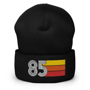 85 Number 1985 Birthday Retro Men's Women's Cuffed Beanie