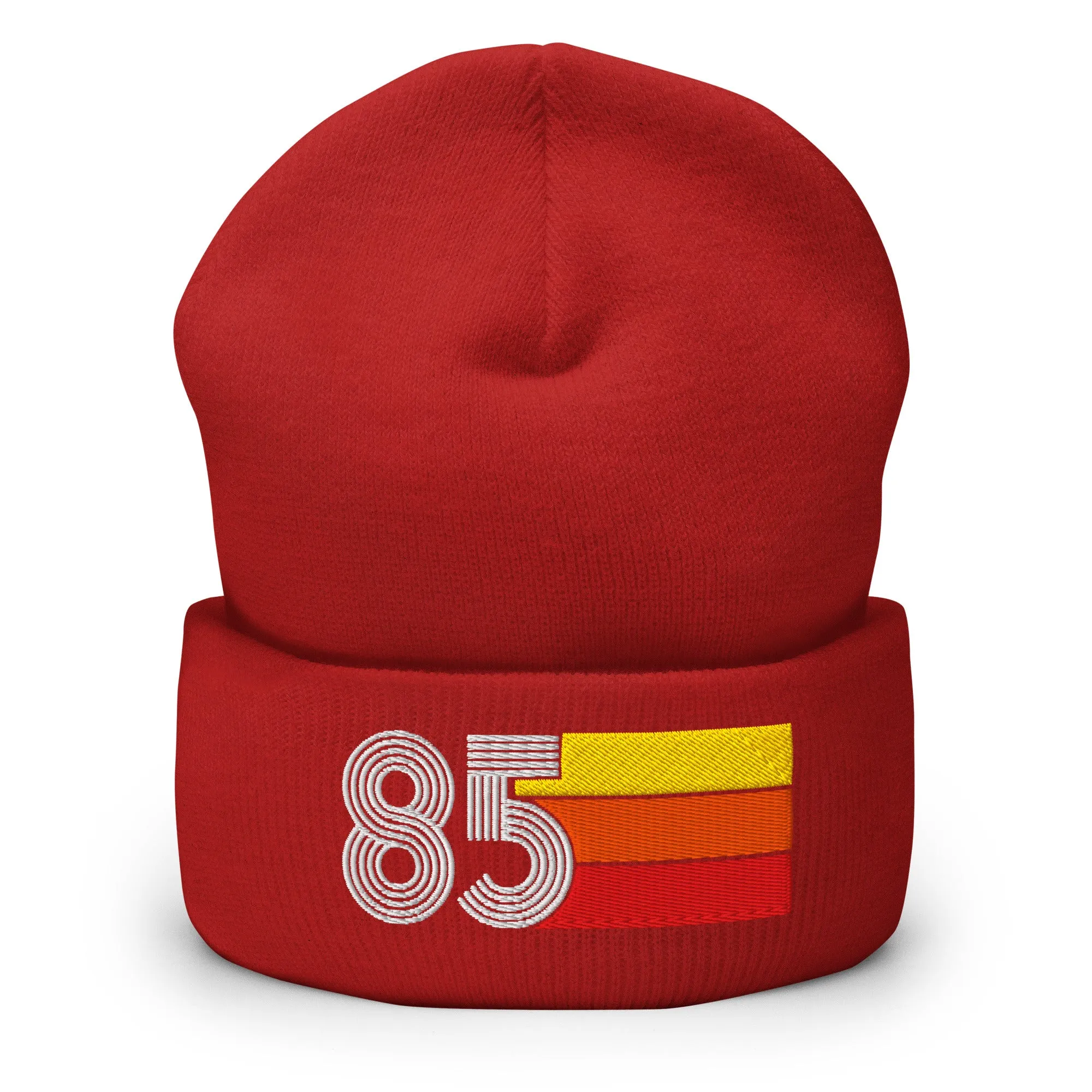85 Number 1985 Birthday Retro Men's Women's Cuffed Beanie