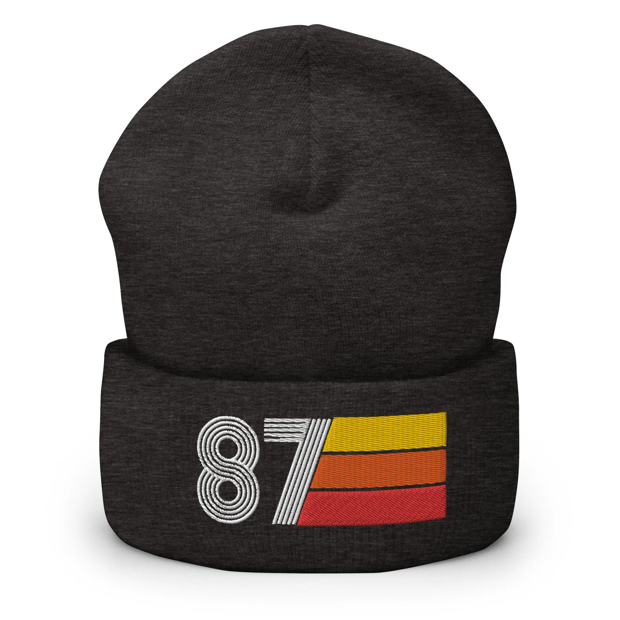 87 Number 1987 Birthday Retro Men's Women's Cuffed Beanie