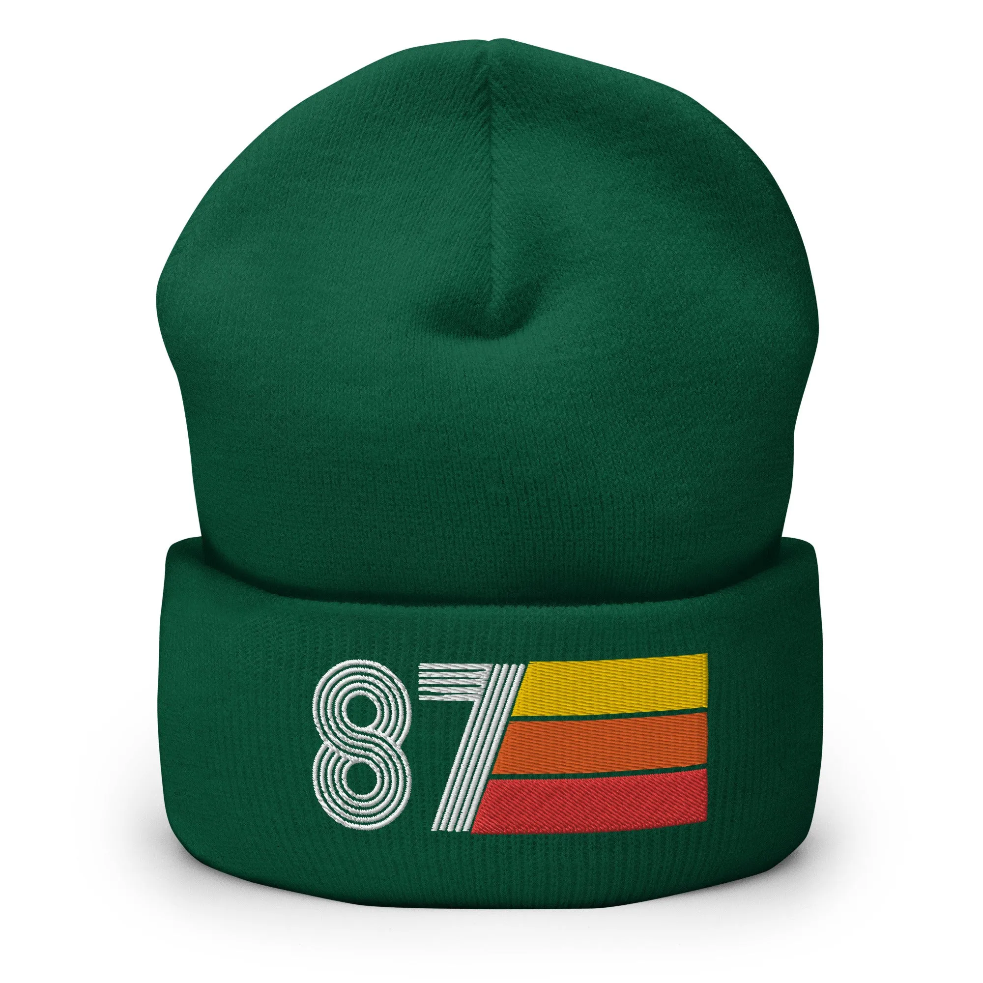 87 Number 1987 Birthday Retro Men's Women's Cuffed Beanie