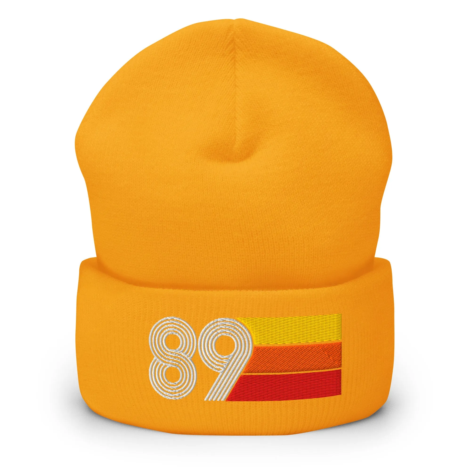 89 Number 1989 Birthday Retro Men's Women's Cuffed Beanie