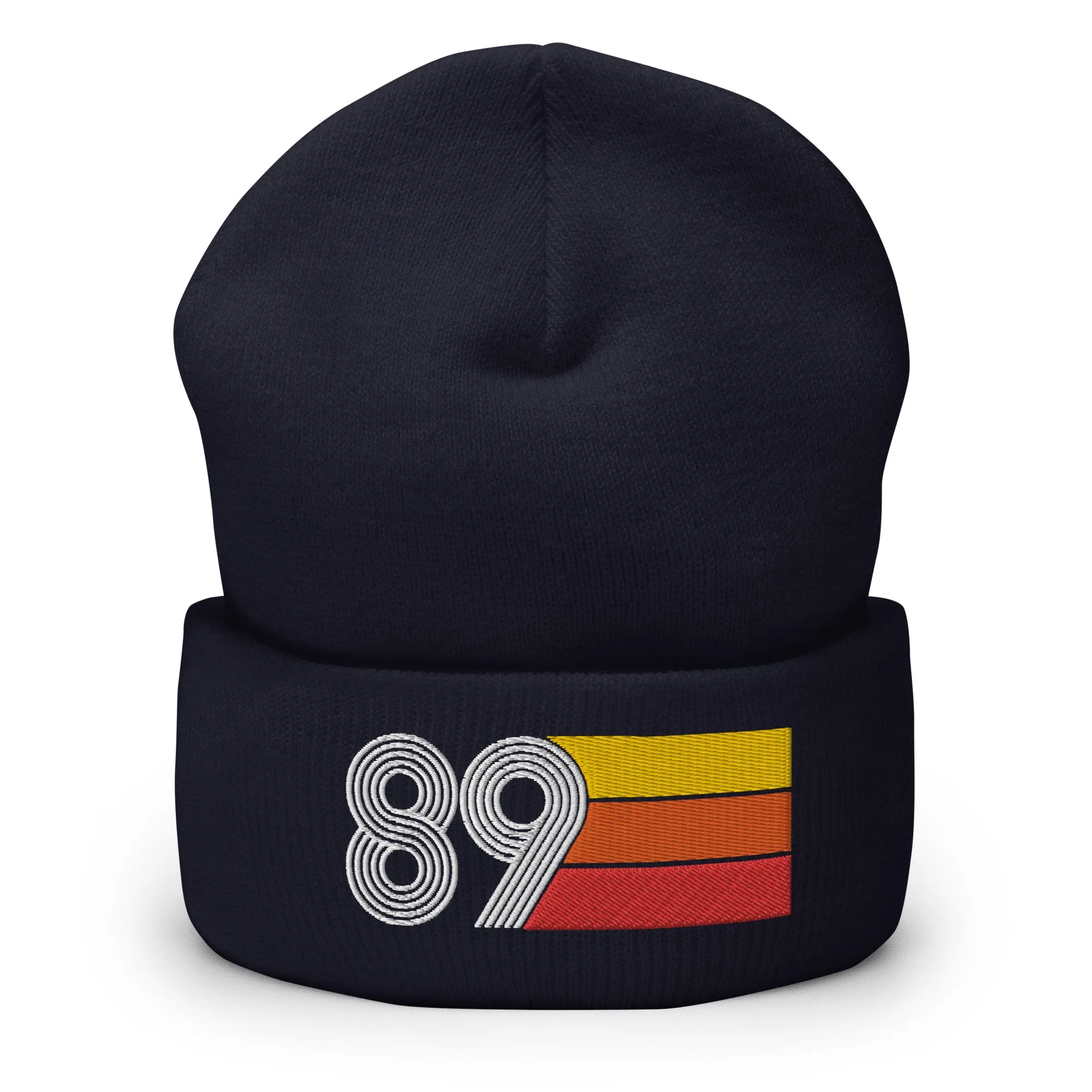 89 Number 1989 Birthday Retro Men's Women's Cuffed Beanie