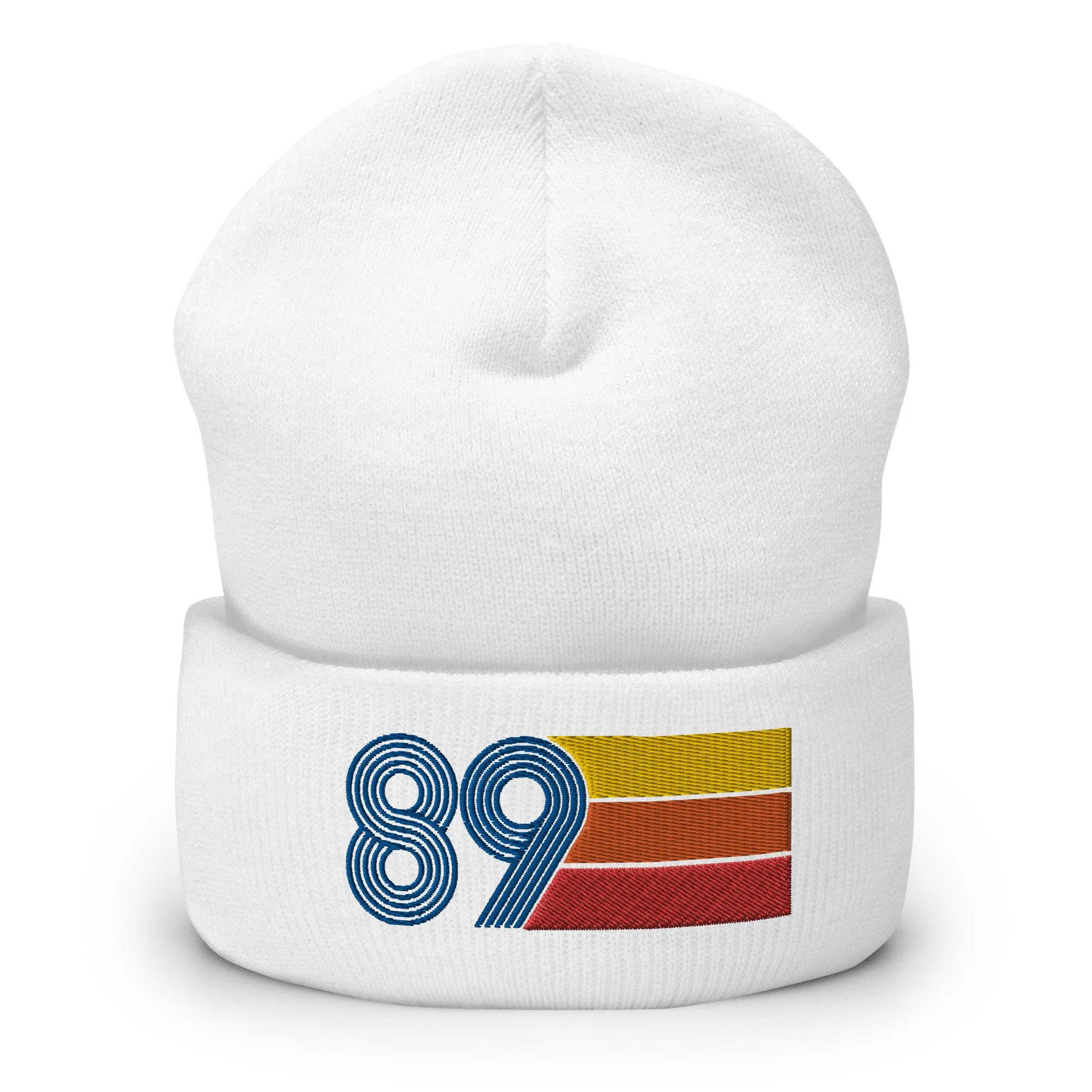 89 Number 1989 Birthday Retro Men's Women's Cuffed Beanie