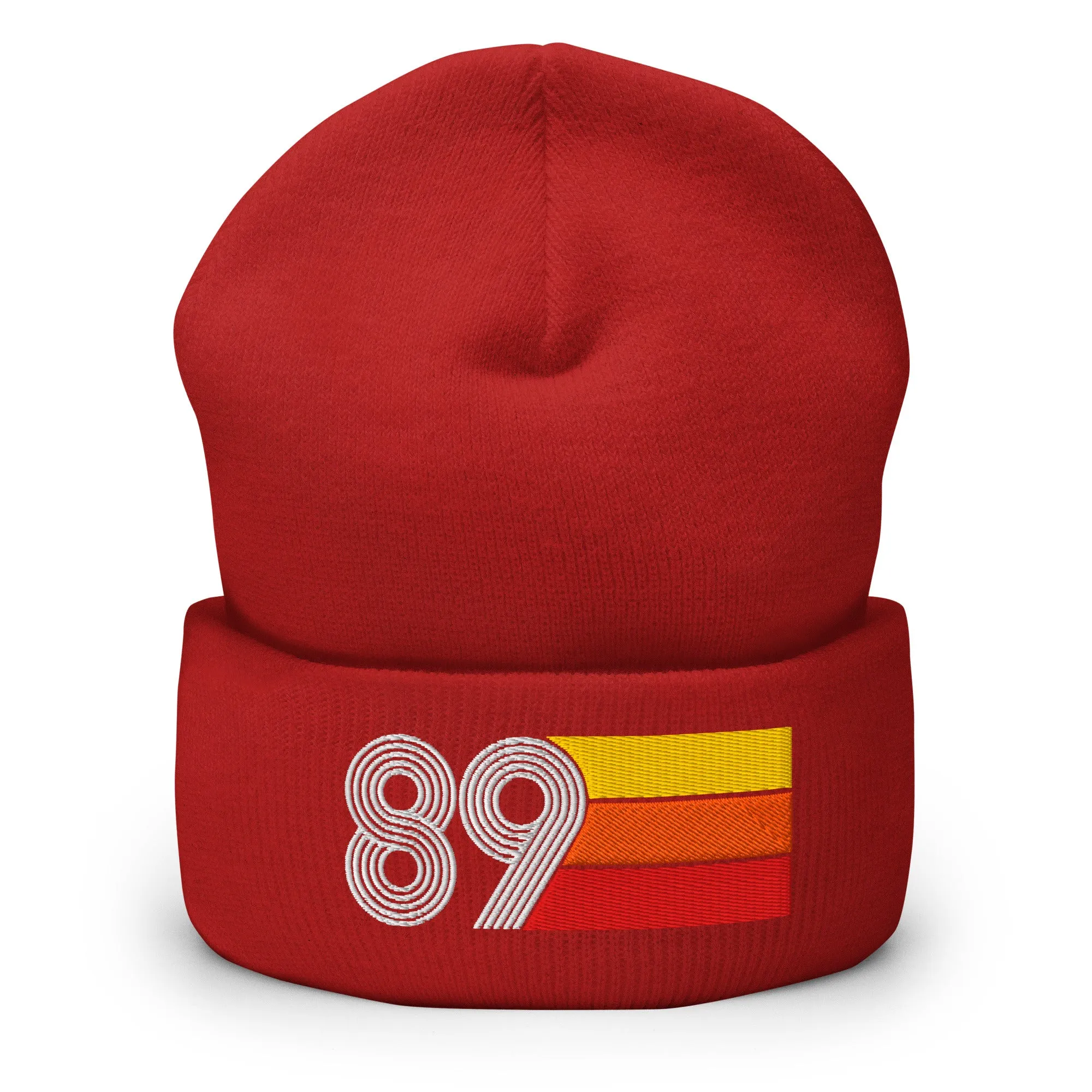 89 Number 1989 Birthday Retro Men's Women's Cuffed Beanie