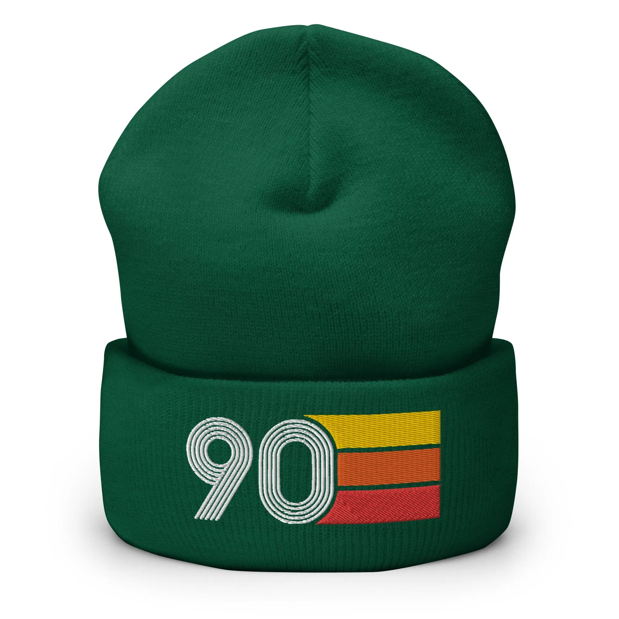90 Number 1990 Birthday Retro Men's Women's Cuffed Beanie