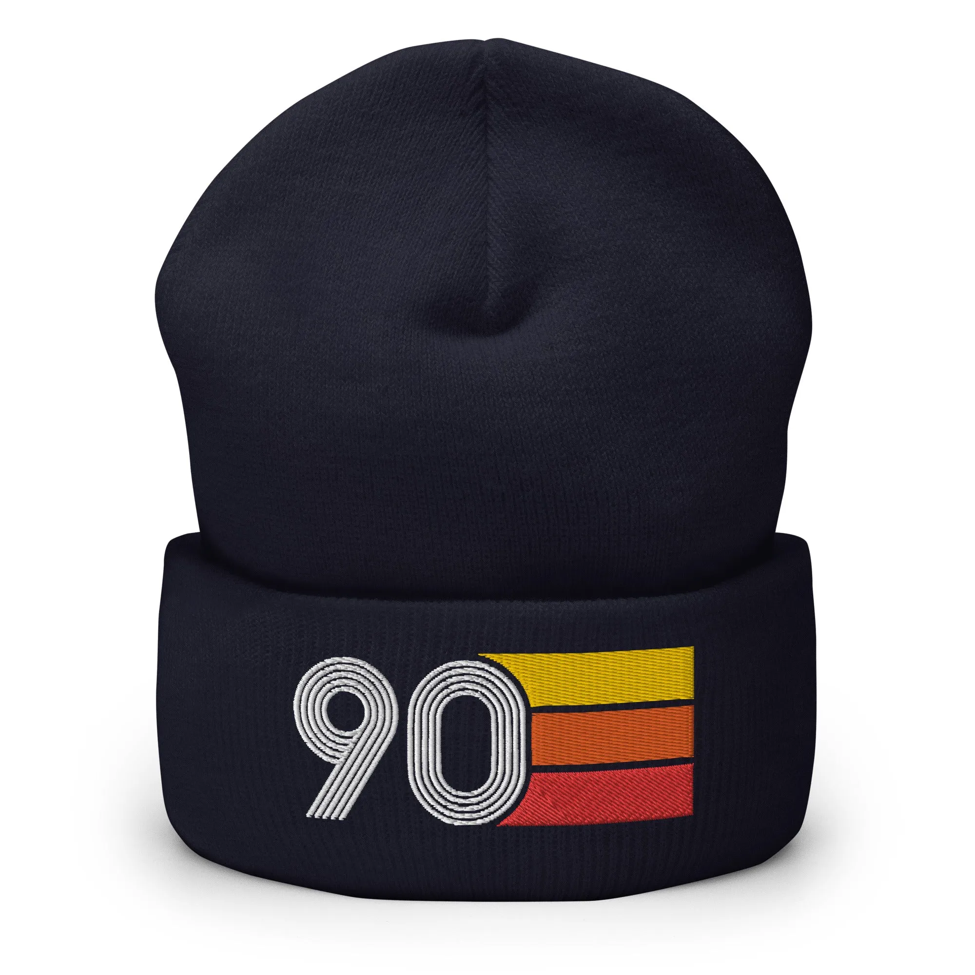 90 Number 1990 Birthday Retro Men's Women's Cuffed Beanie