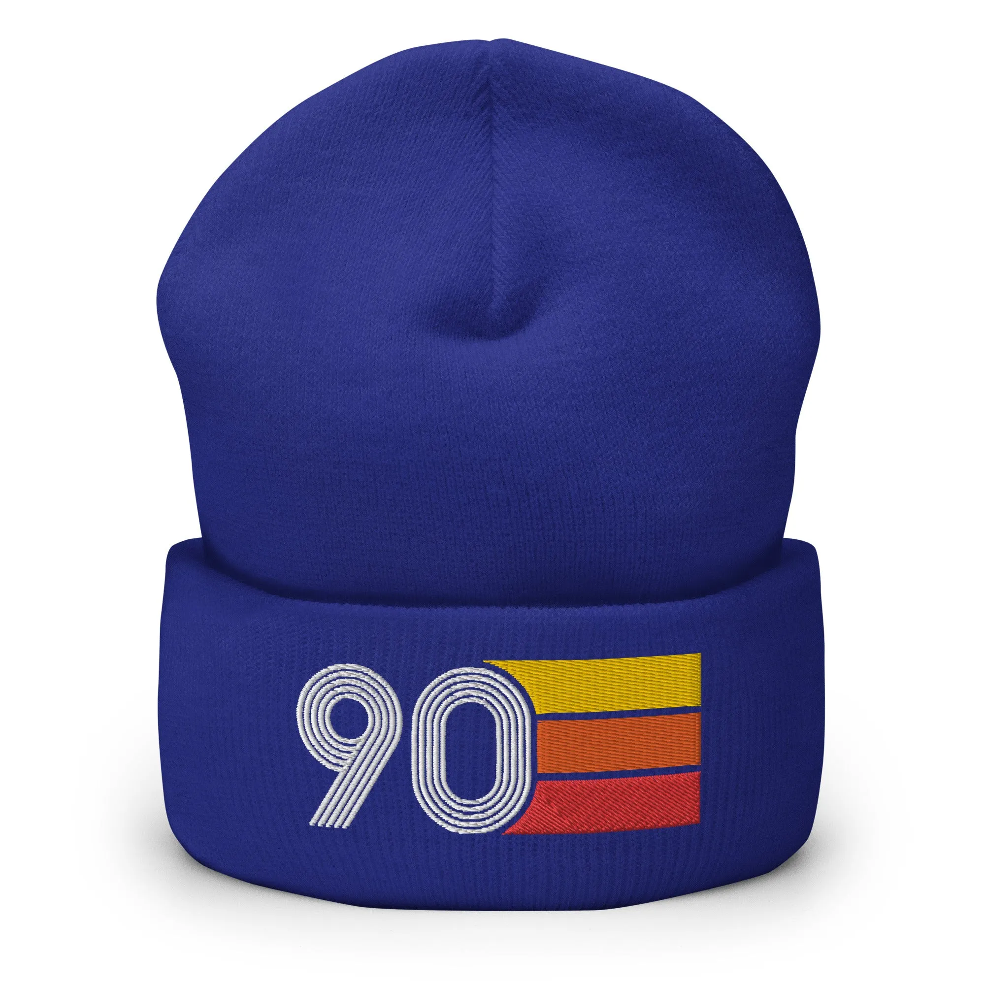 90 Number 1990 Birthday Retro Men's Women's Cuffed Beanie