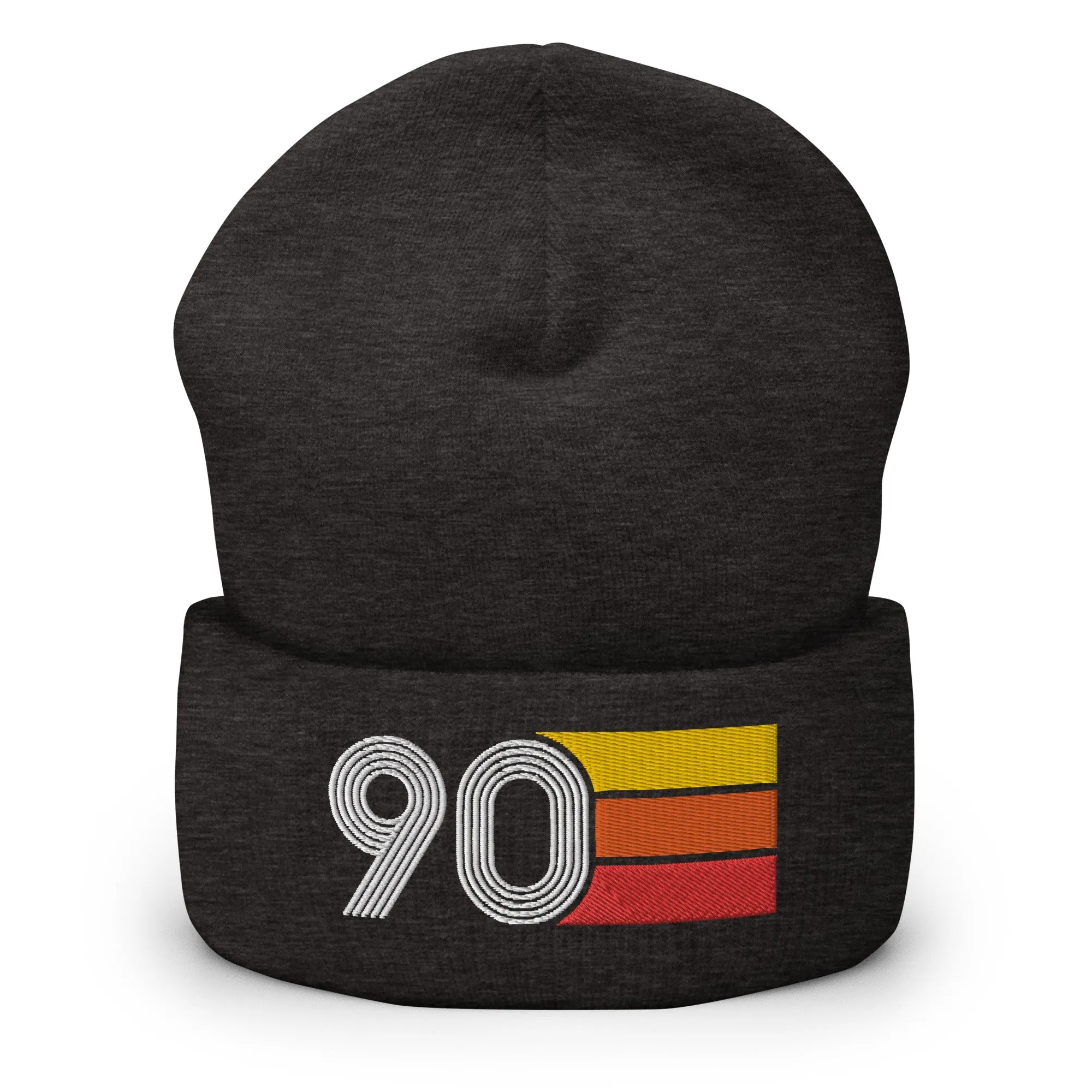 90 Number 1990 Birthday Retro Men's Women's Cuffed Beanie