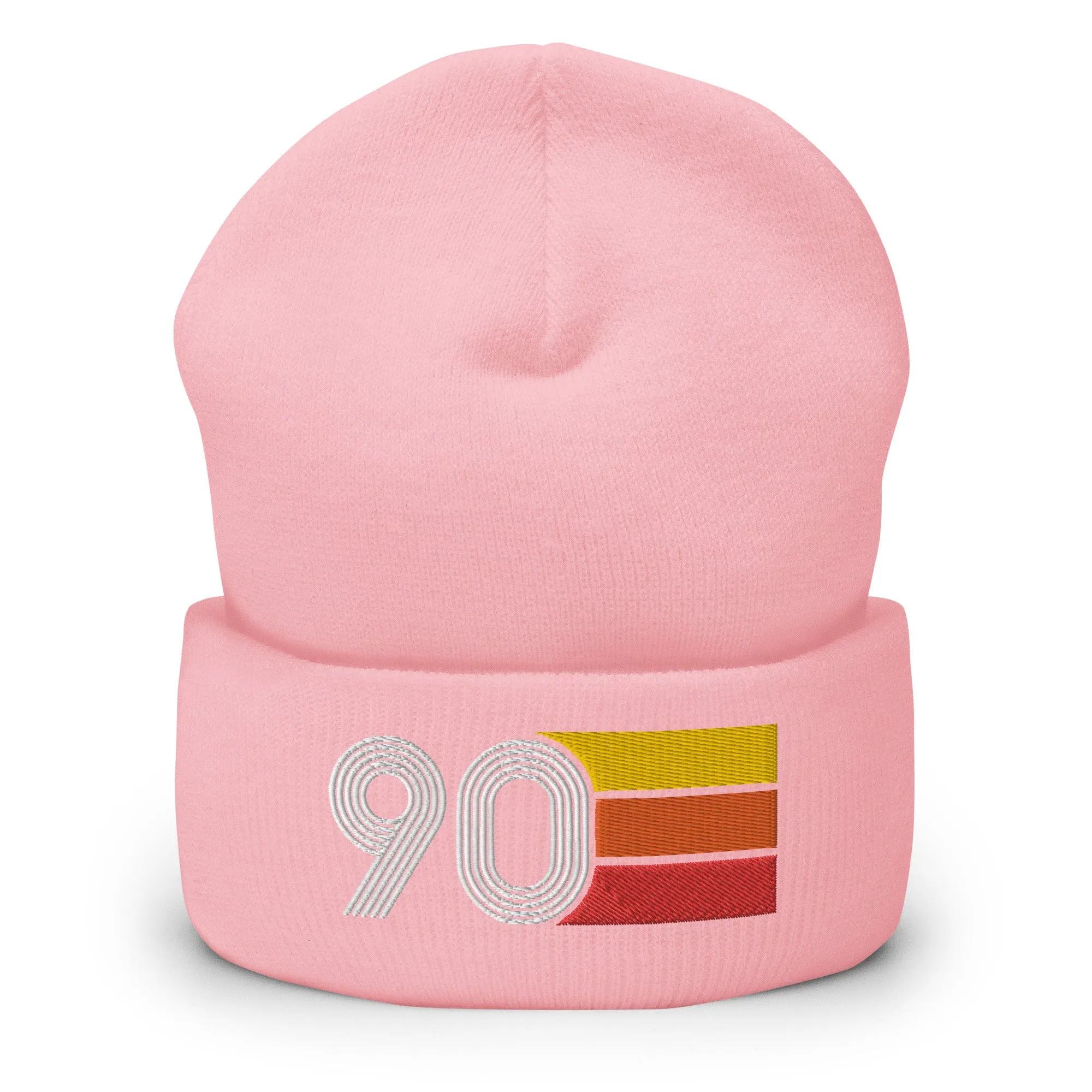 90 Number 1990 Birthday Retro Men's Women's Cuffed Beanie