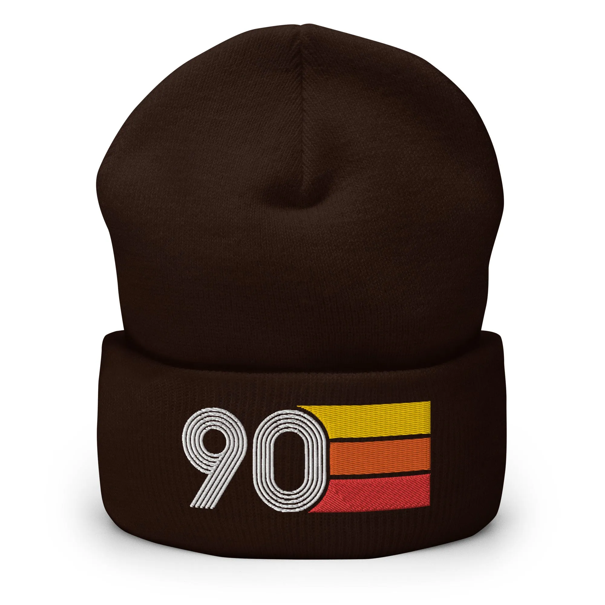 90 Number 1990 Birthday Retro Men's Women's Cuffed Beanie