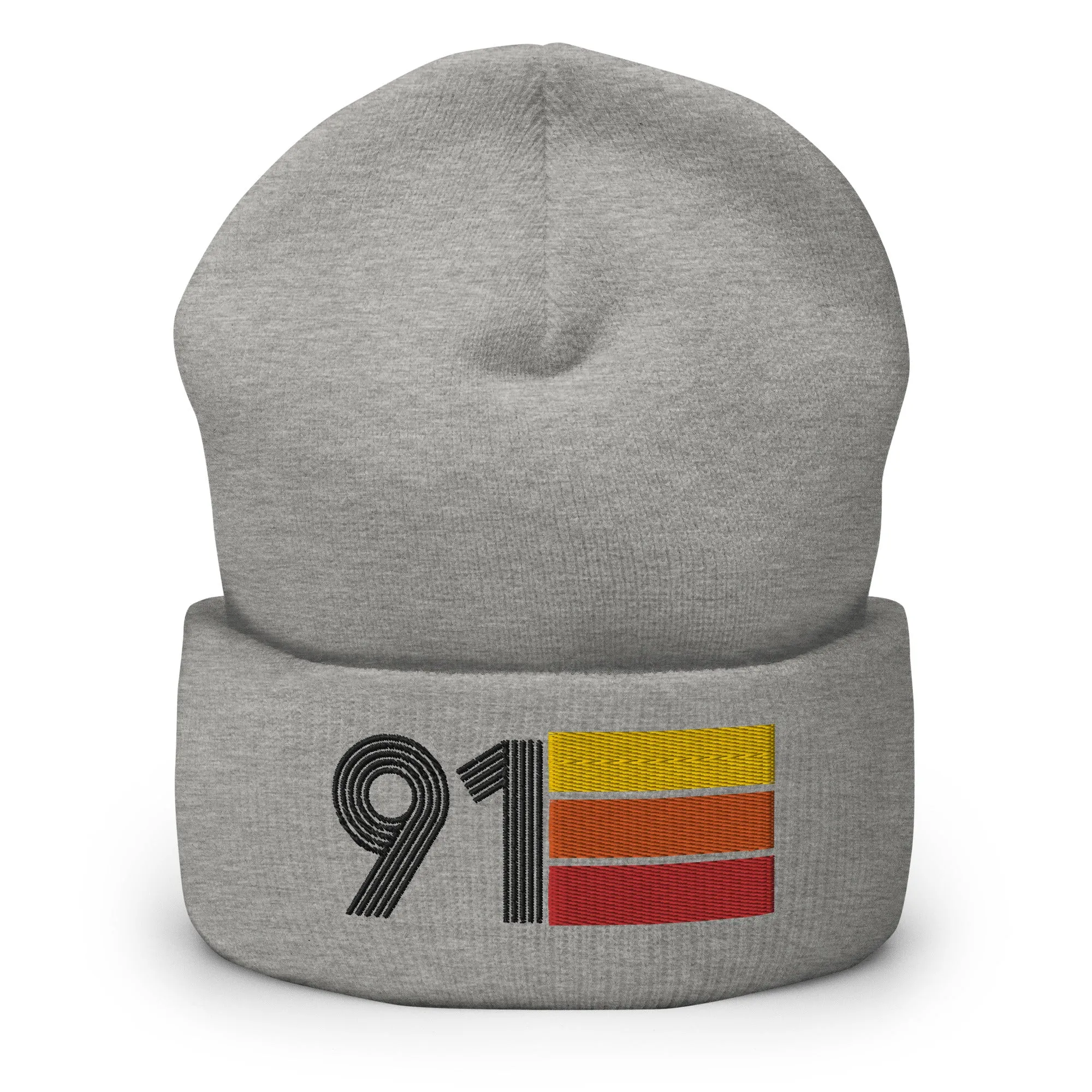 91 Number 1991 Birthday Retro Men's Women's Cuffed Beanie