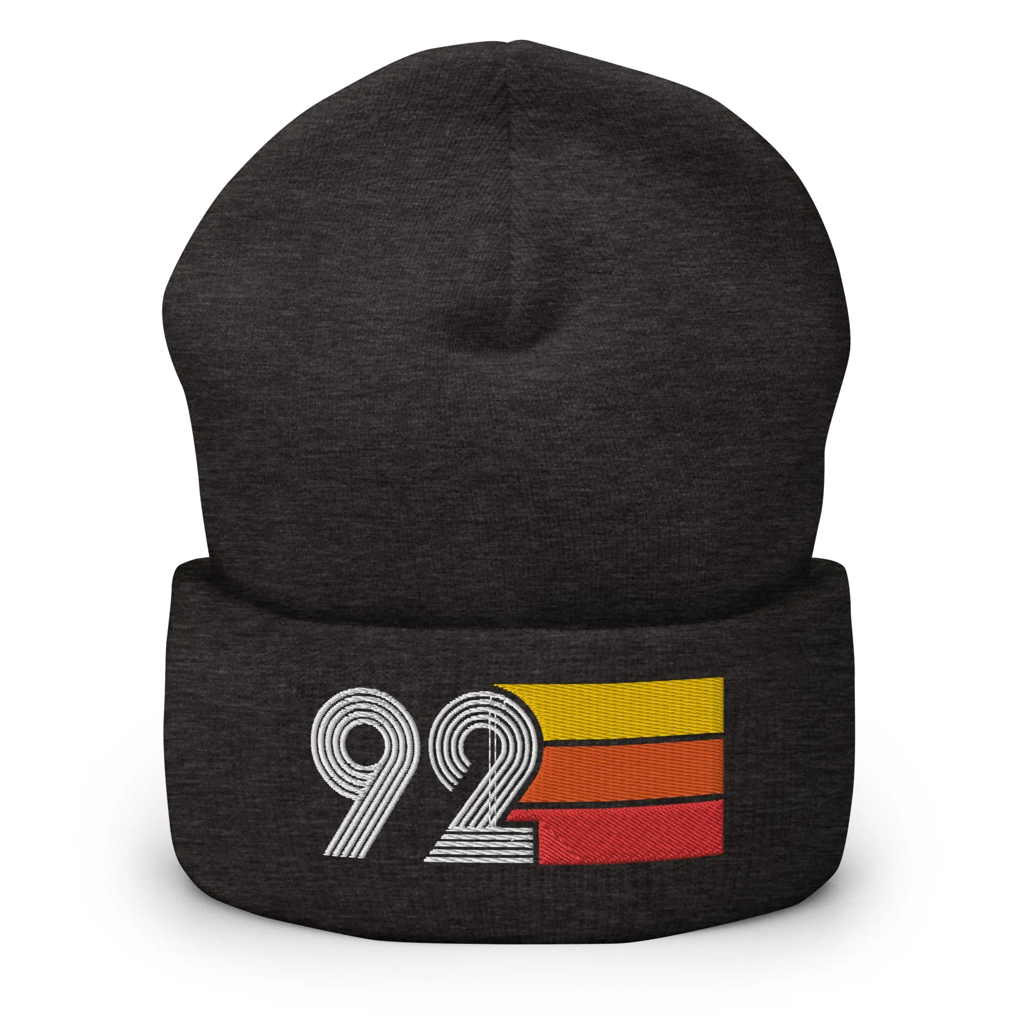 92 Number 1992 Birthday Retro Men's Women's Cuffed Beanie