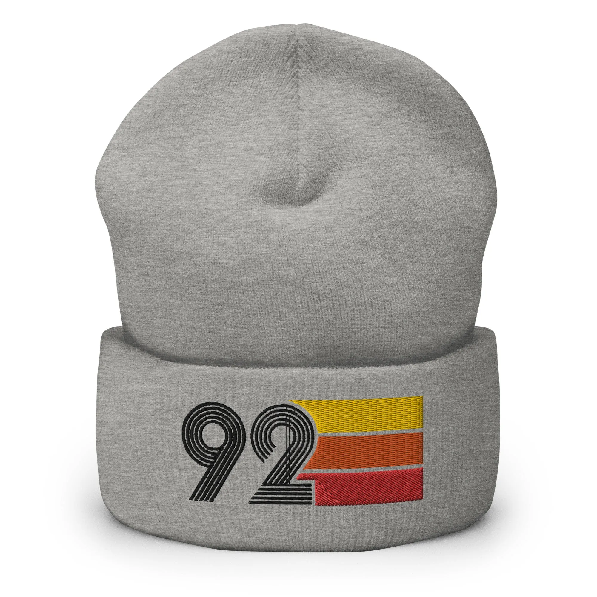 92 Number 1992 Birthday Retro Men's Women's Cuffed Beanie