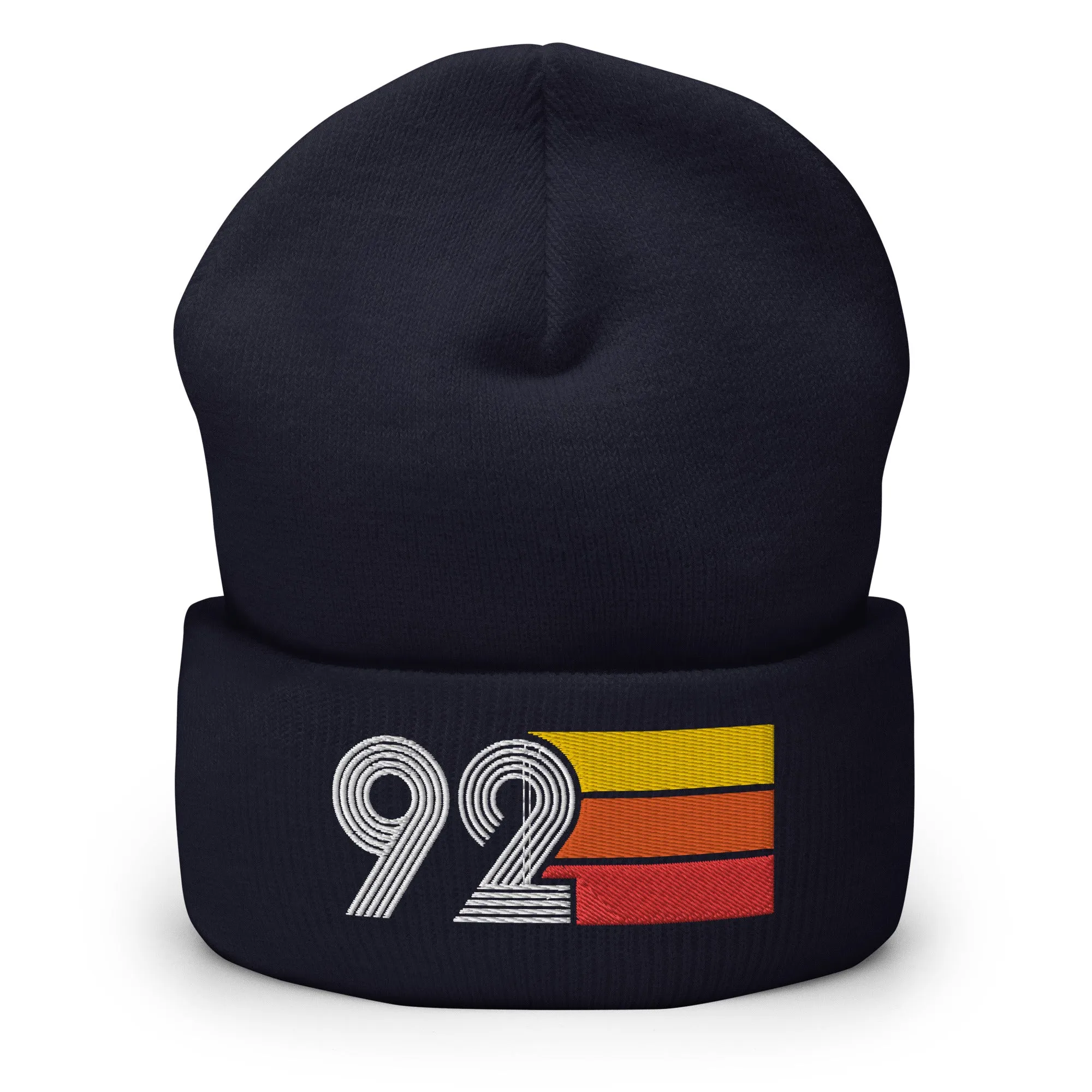 92 Number 1992 Birthday Retro Men's Women's Cuffed Beanie