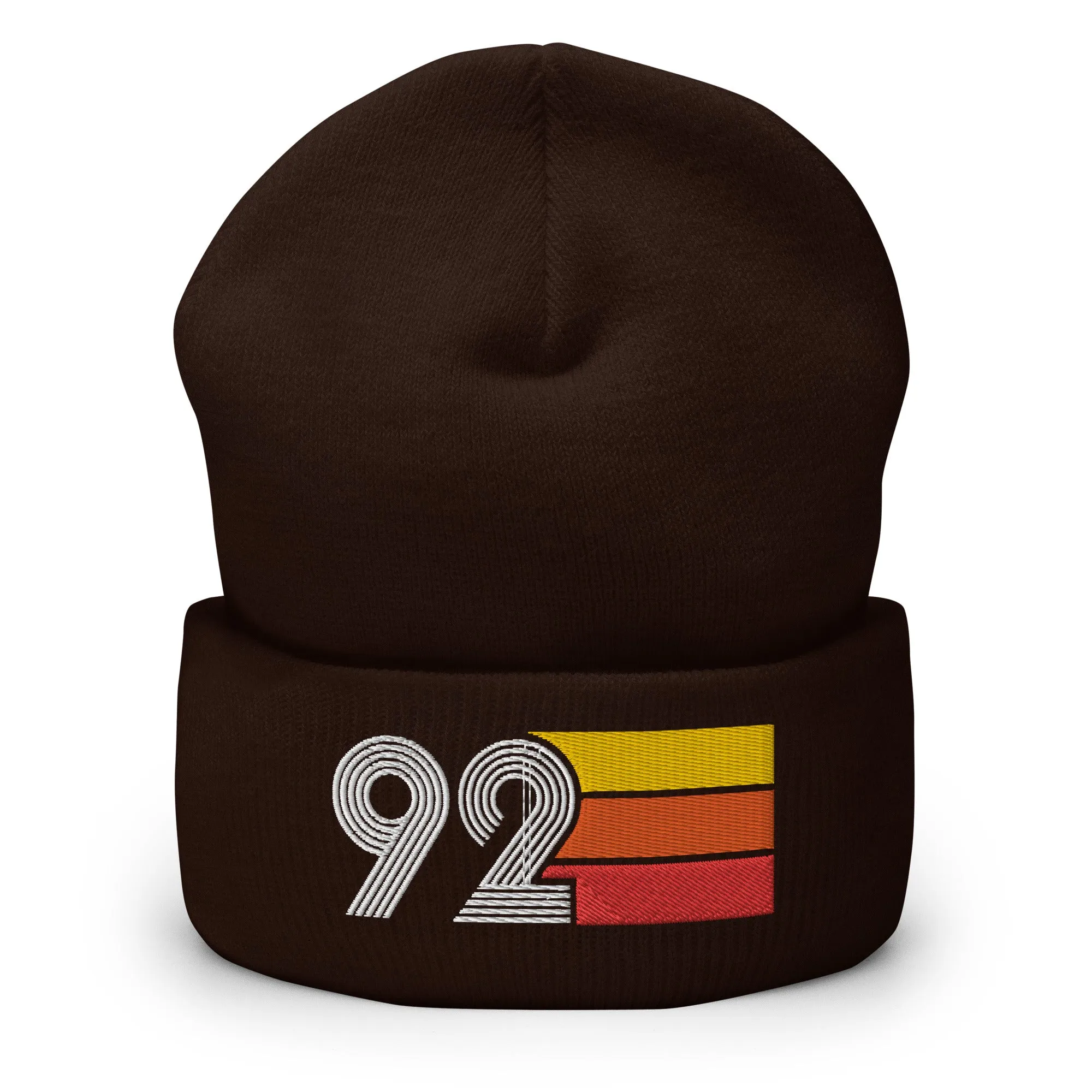 92 Number 1992 Birthday Retro Men's Women's Cuffed Beanie