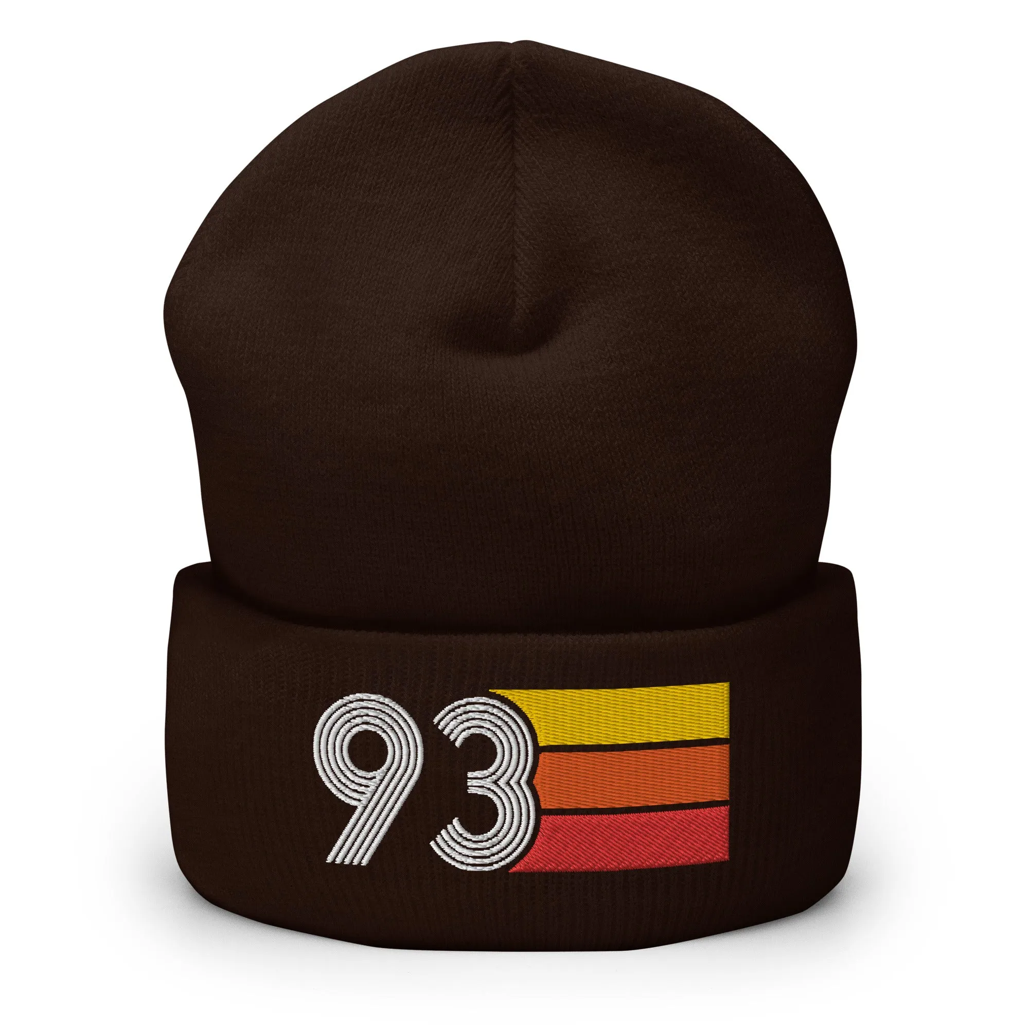 93 Number 1993 Birthday Retro Men's Women's Cuffed Beanie