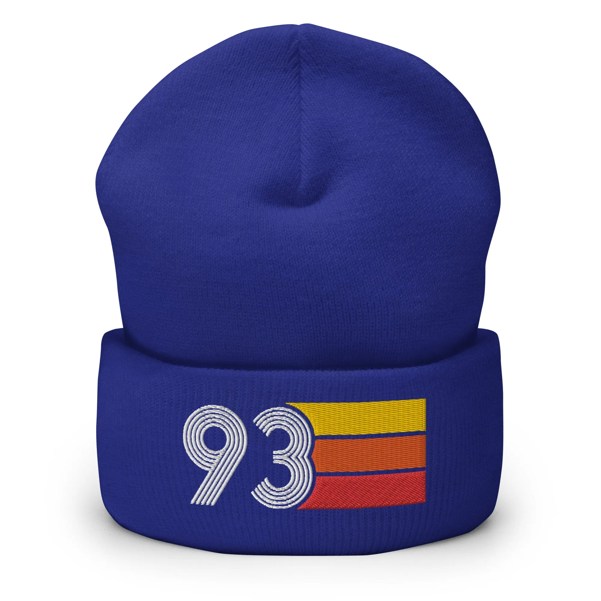 93 Number 1993 Birthday Retro Men's Women's Cuffed Beanie