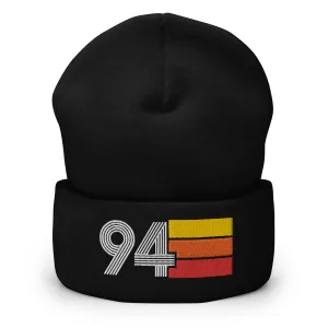 94 Number 1994 Birthday Retro Men's Women's Cuffed Beanie