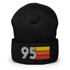 95 Number 1995 Birthday Retro Men's Women's Cuffed Beanie