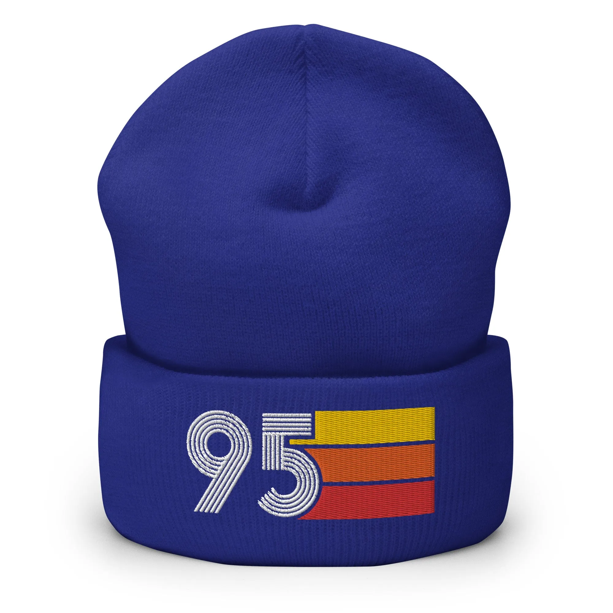 95 Number 1995 Birthday Retro Men's Women's Cuffed Beanie
