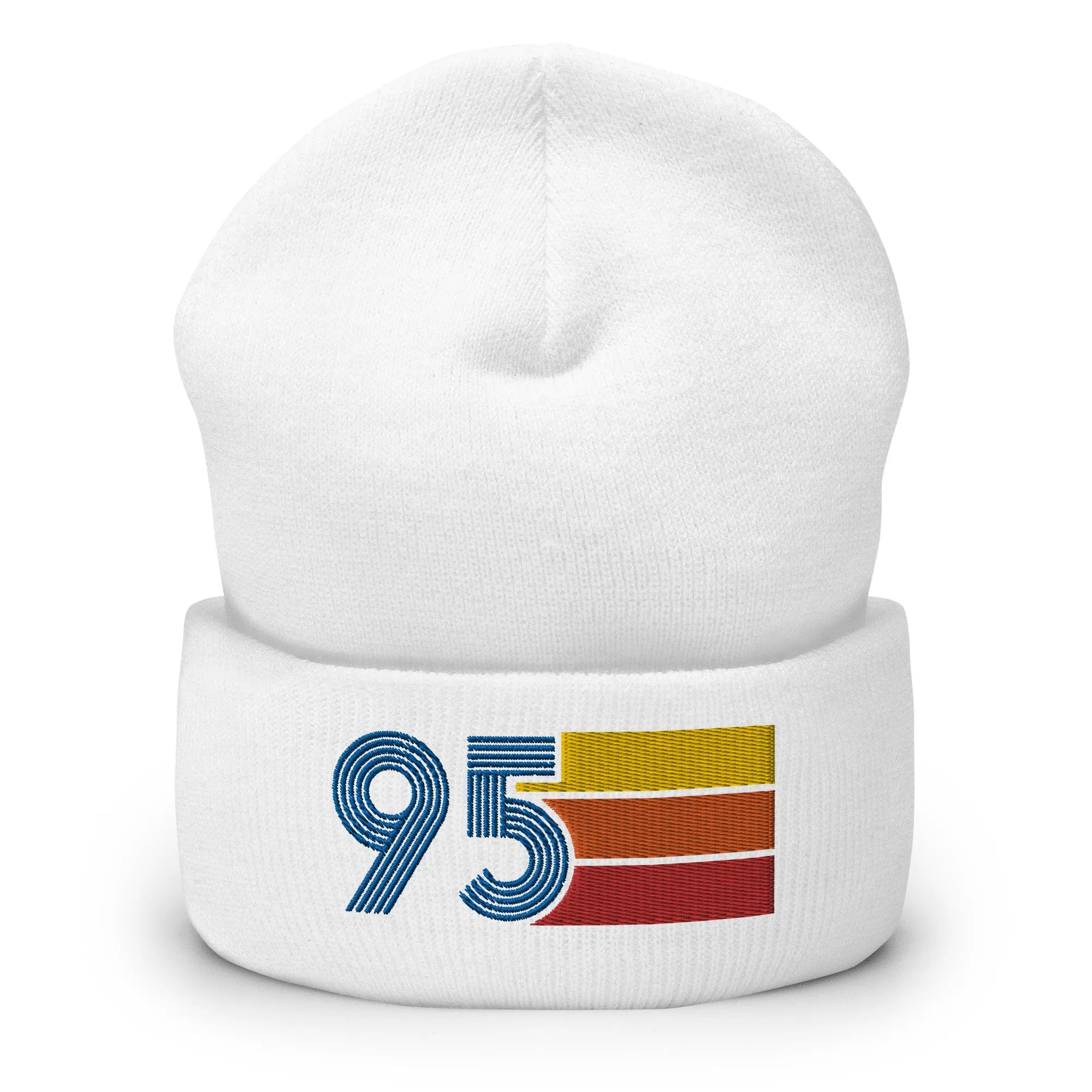 95 Number 1995 Birthday Retro Men's Women's Cuffed Beanie