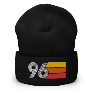 96 Number 1996 Birthday Retro Men's Women's Cuffed Beanie