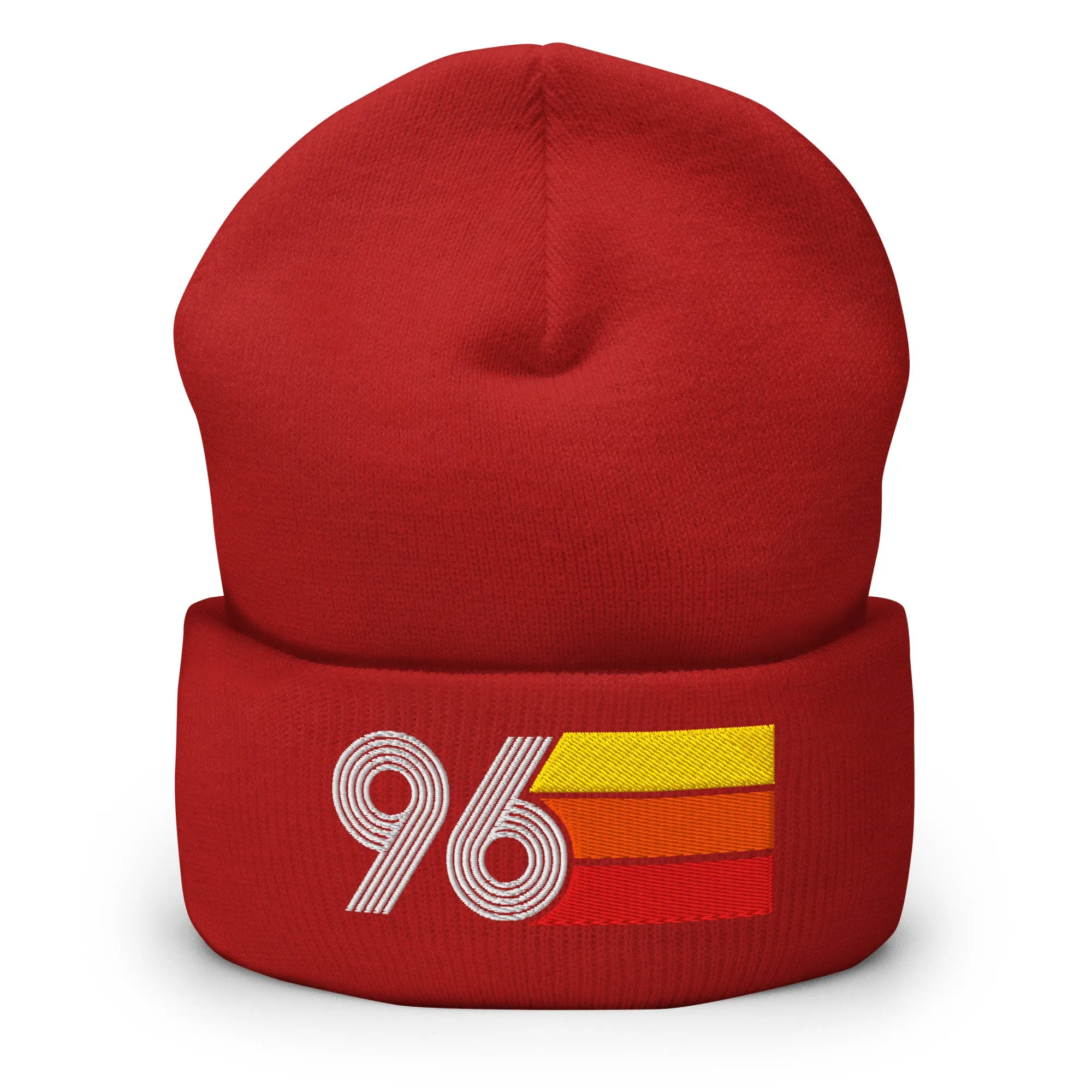 96 Number 1996 Birthday Retro Men's Women's Cuffed Beanie