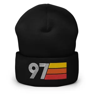 97 Number 1997 Birthday Retro Men's Women's Cuffed Beanie