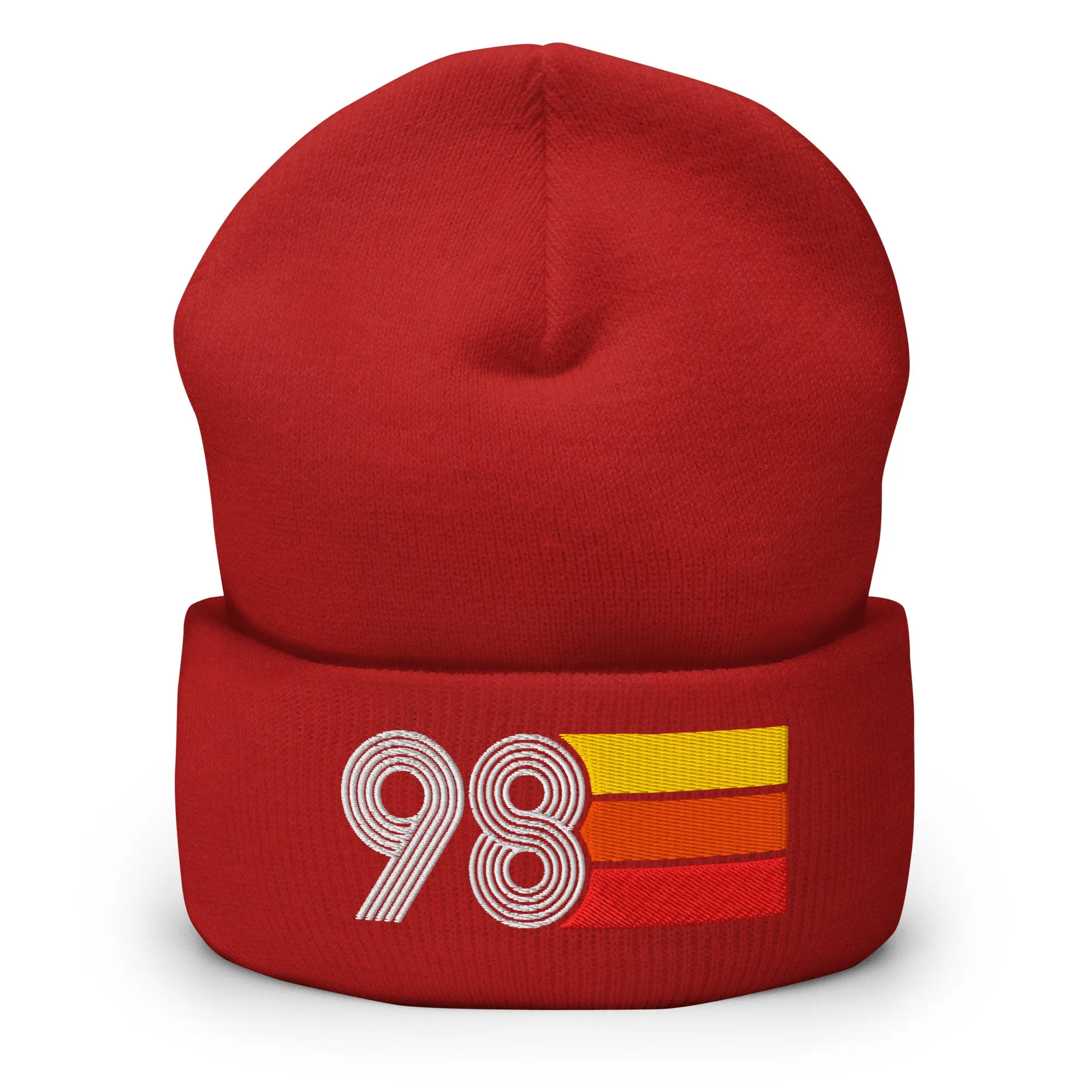 98 Number 1998 Birthday Retro Men's Women's Cuffed Beanie