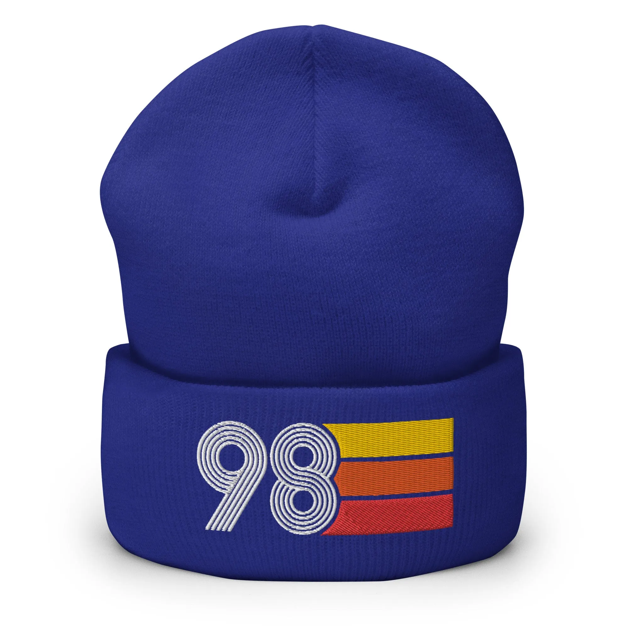 98 Number 1998 Birthday Retro Men's Women's Cuffed Beanie