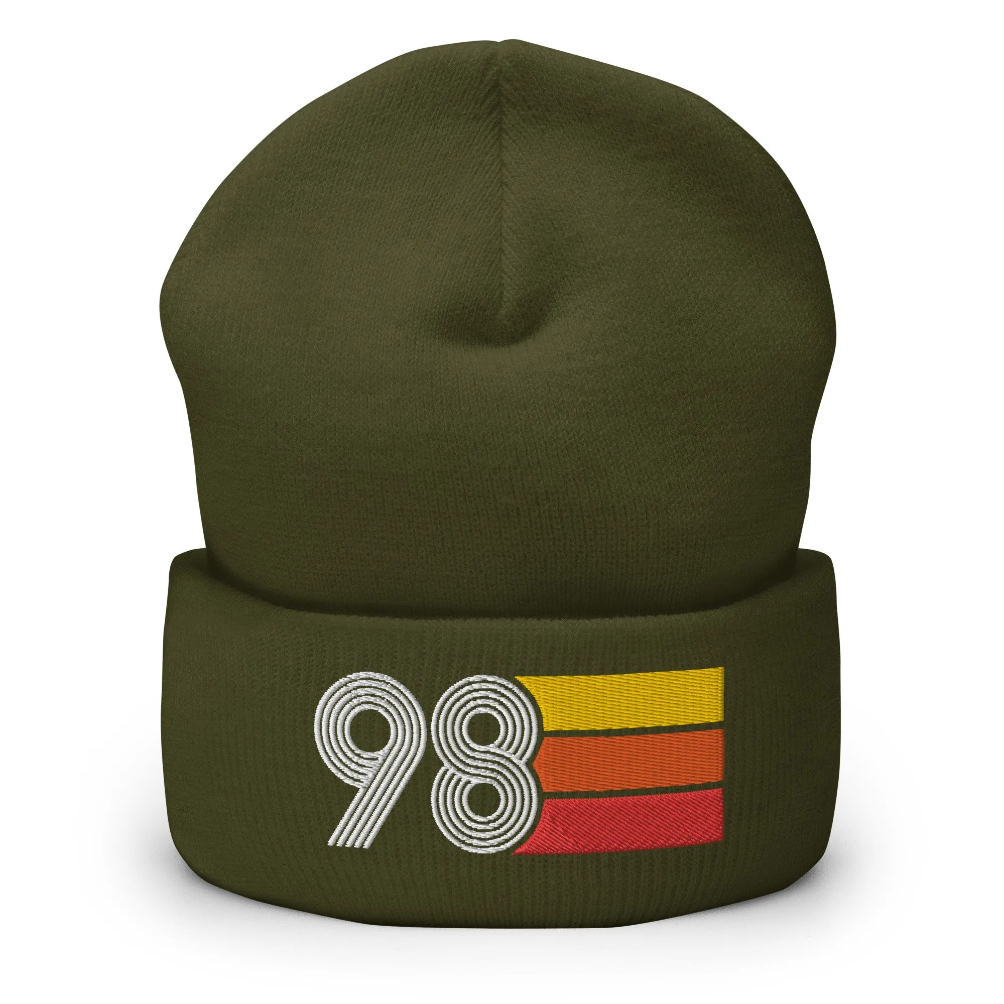 98 Number 1998 Birthday Retro Men's Women's Cuffed Beanie