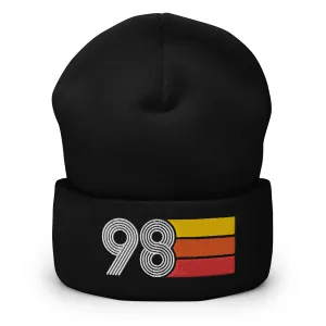 98 Number 1998 Birthday Retro Men's Women's Cuffed Beanie