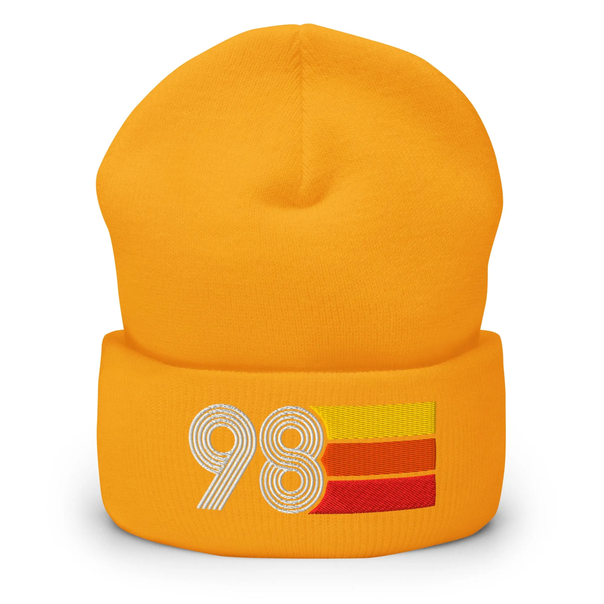 98 Number 1998 Birthday Retro Men's Women's Cuffed Beanie