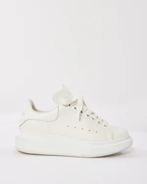 Alexander McQueen White Leather Oversized Sneakers - 35.5