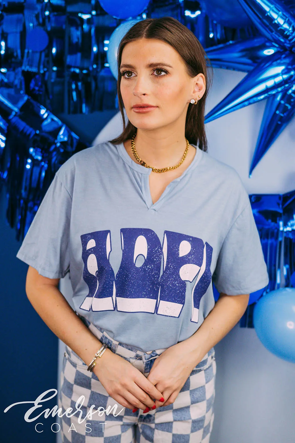Alpha Delta Pi Recruitment Block Letter Notch Tee