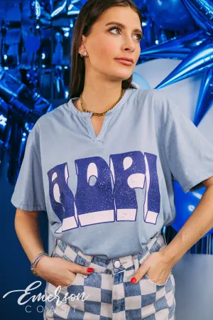 Alpha Delta Pi Recruitment Block Letter Notch Tee