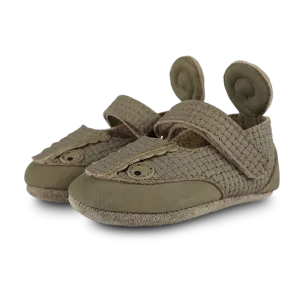 Amigu Shoes | Chameleon | Stone Square Stamped Nubuck