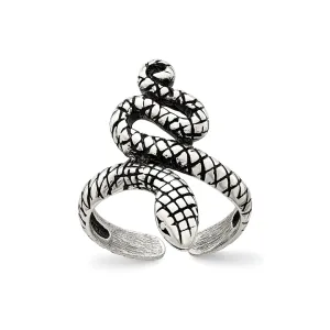 Antiqued Snake Toe Ring