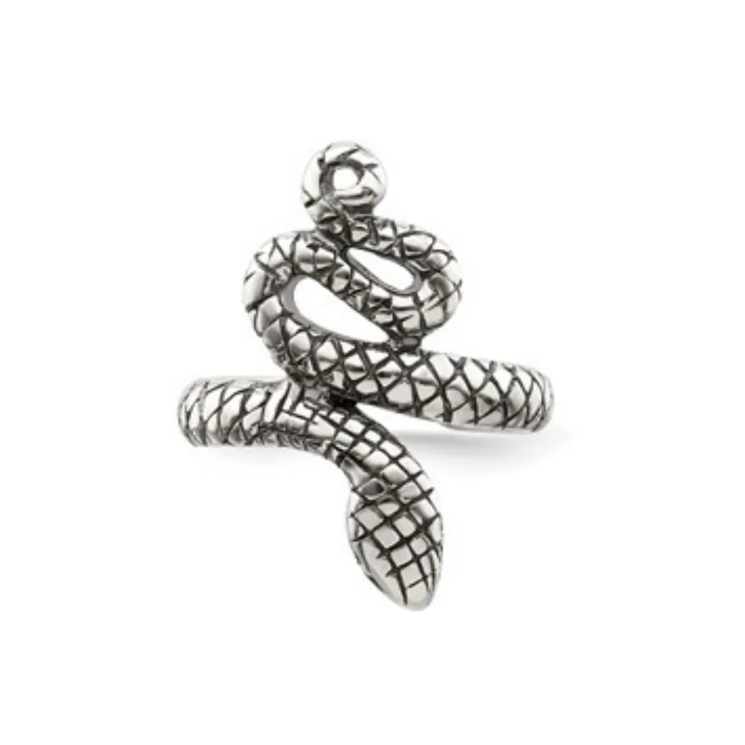 Antiqued Snake Toe Ring