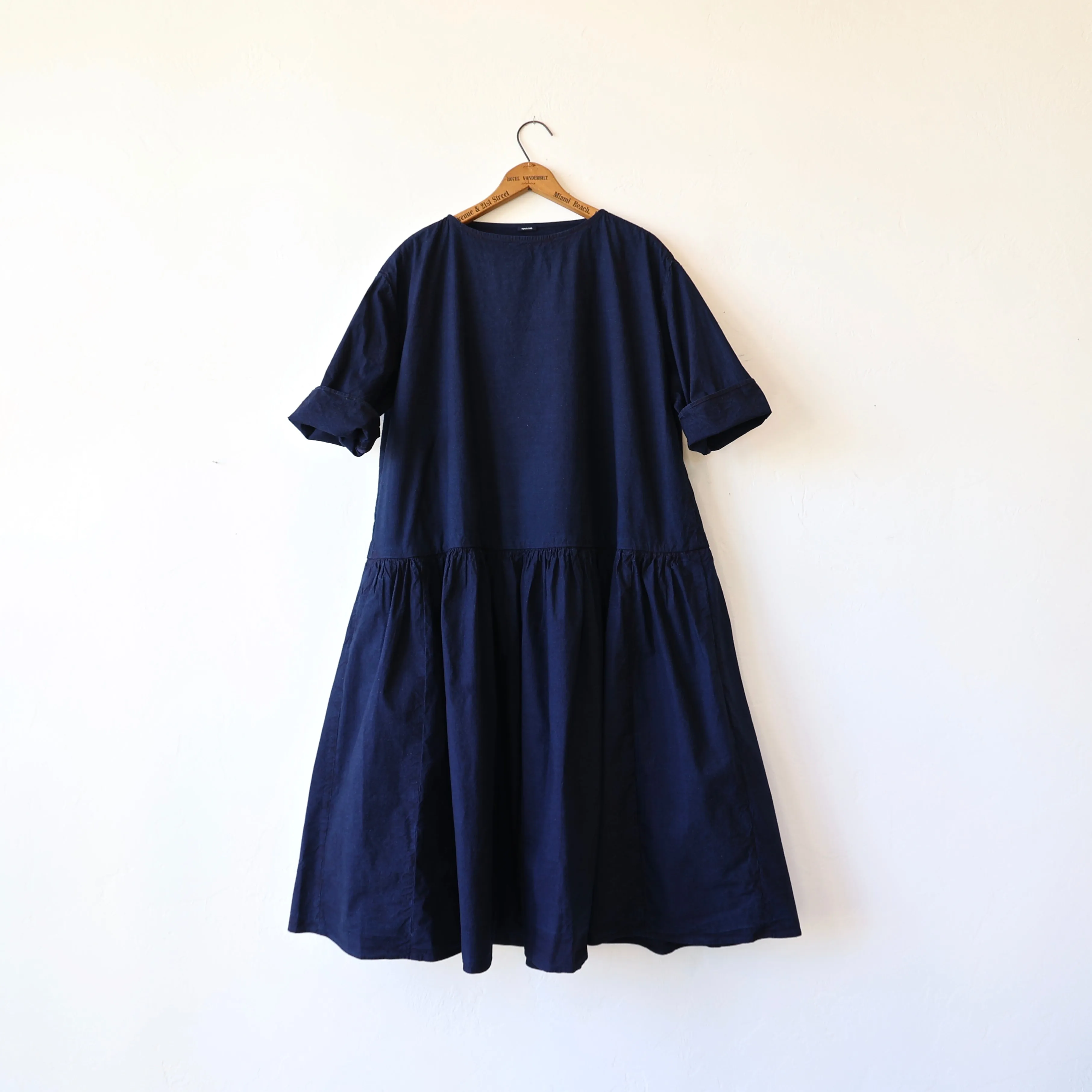 Apuntob Cotton Easy Dress - Indigo