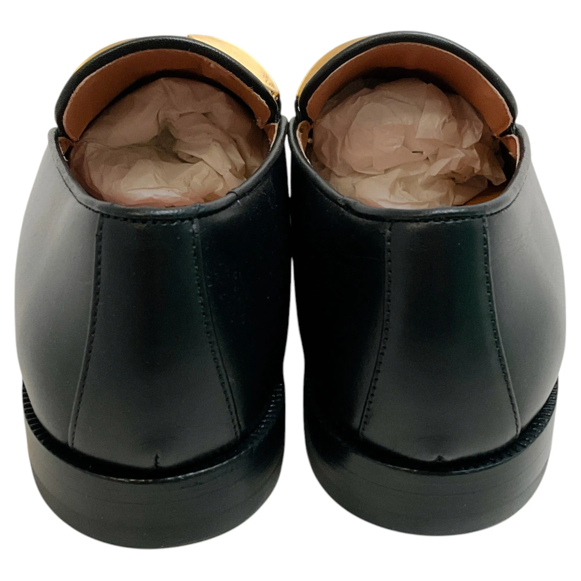 Aquazzura Black / White Brandi Moccasin Loafers