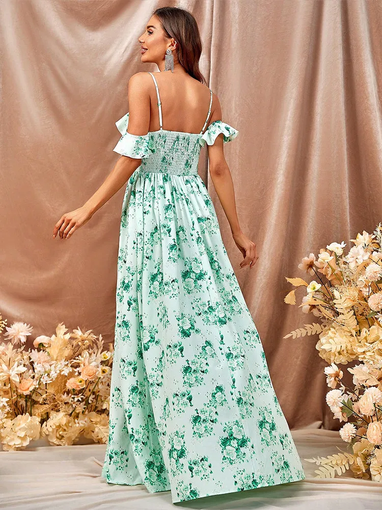 Asher Floral Dress - Corsage Blue