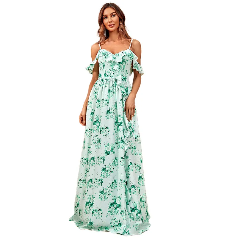 Asher Floral Dress - Corsage Blue