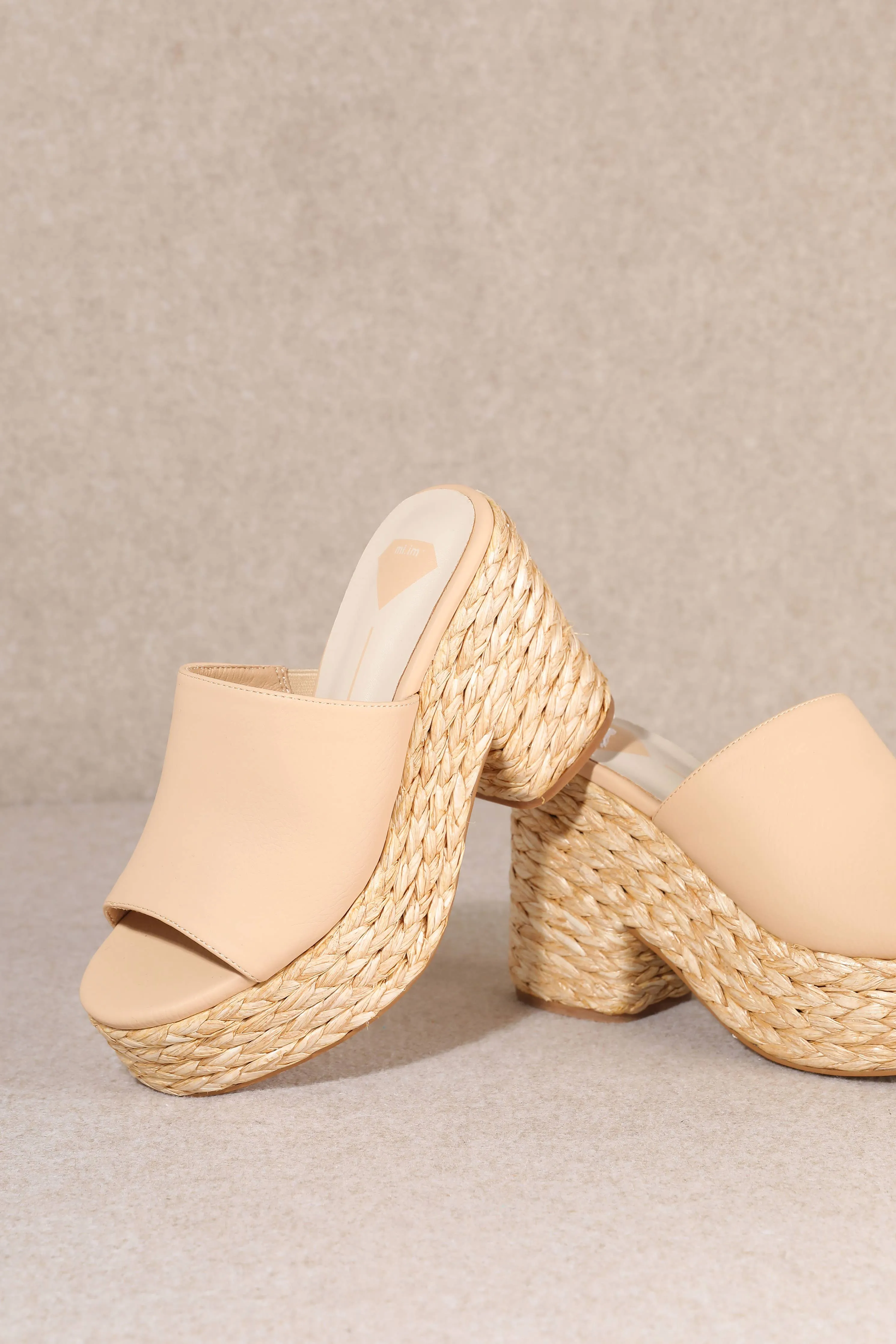 ASHLYN RAFFIA HEELS