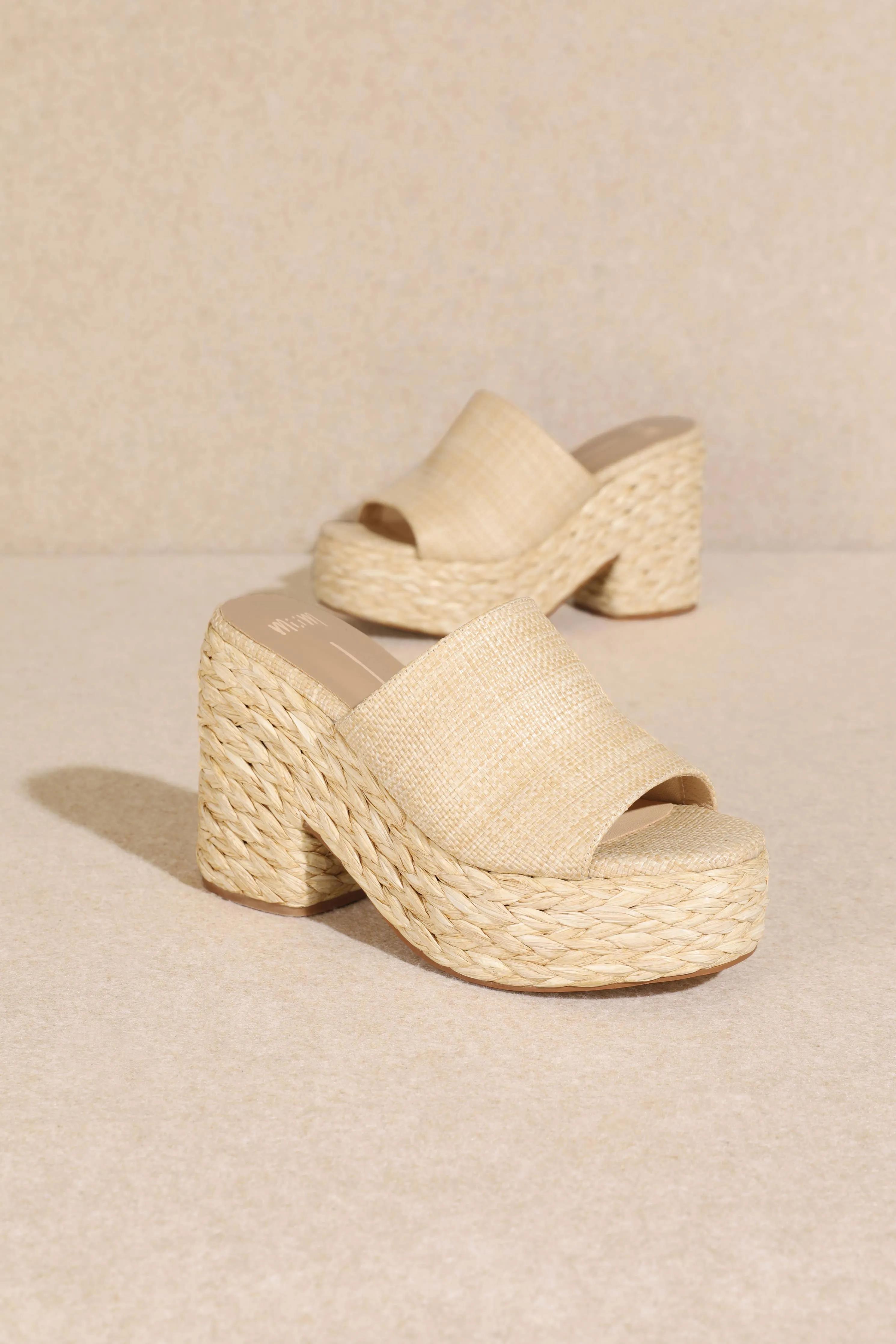 ASHLYN RAFFIA HEELS