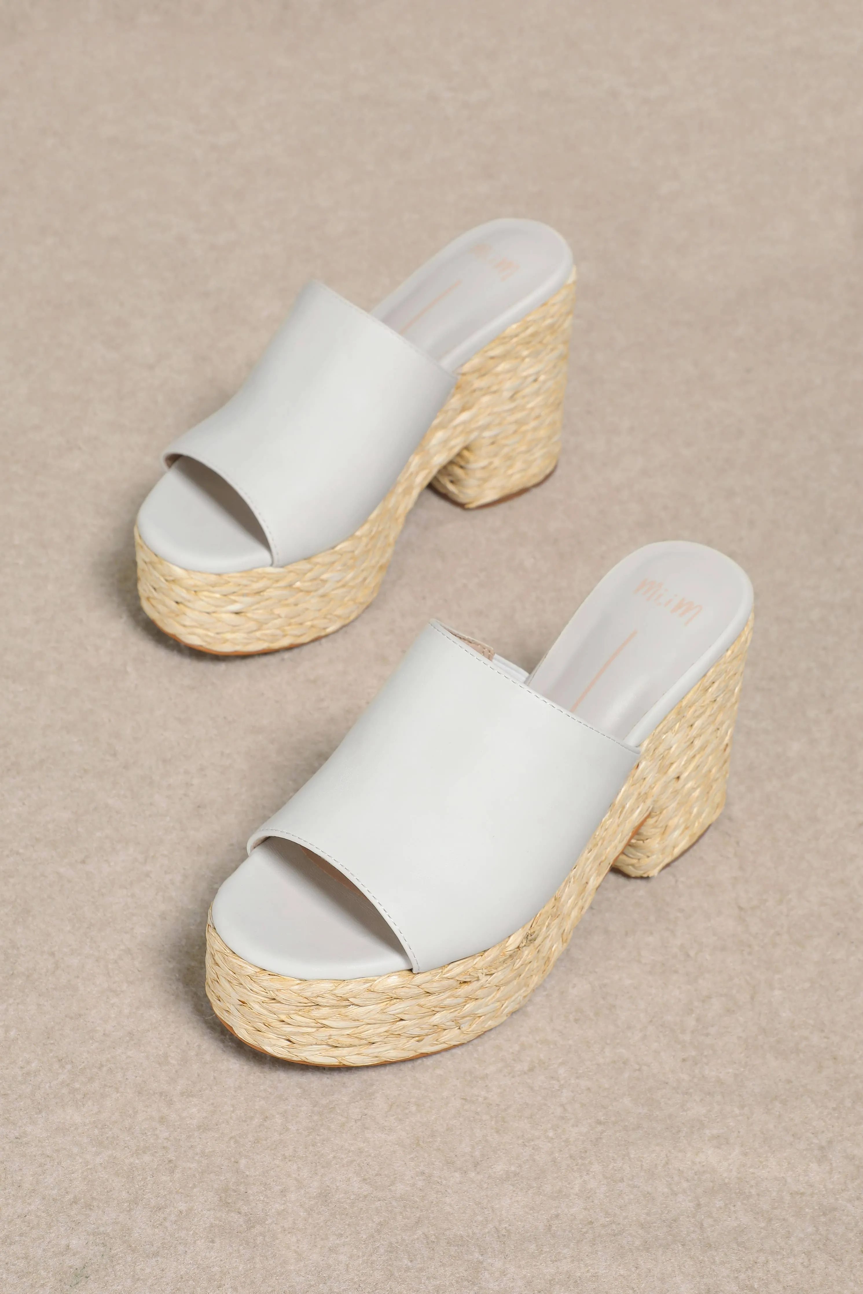 ASHLYN RAFFIA HEELS
