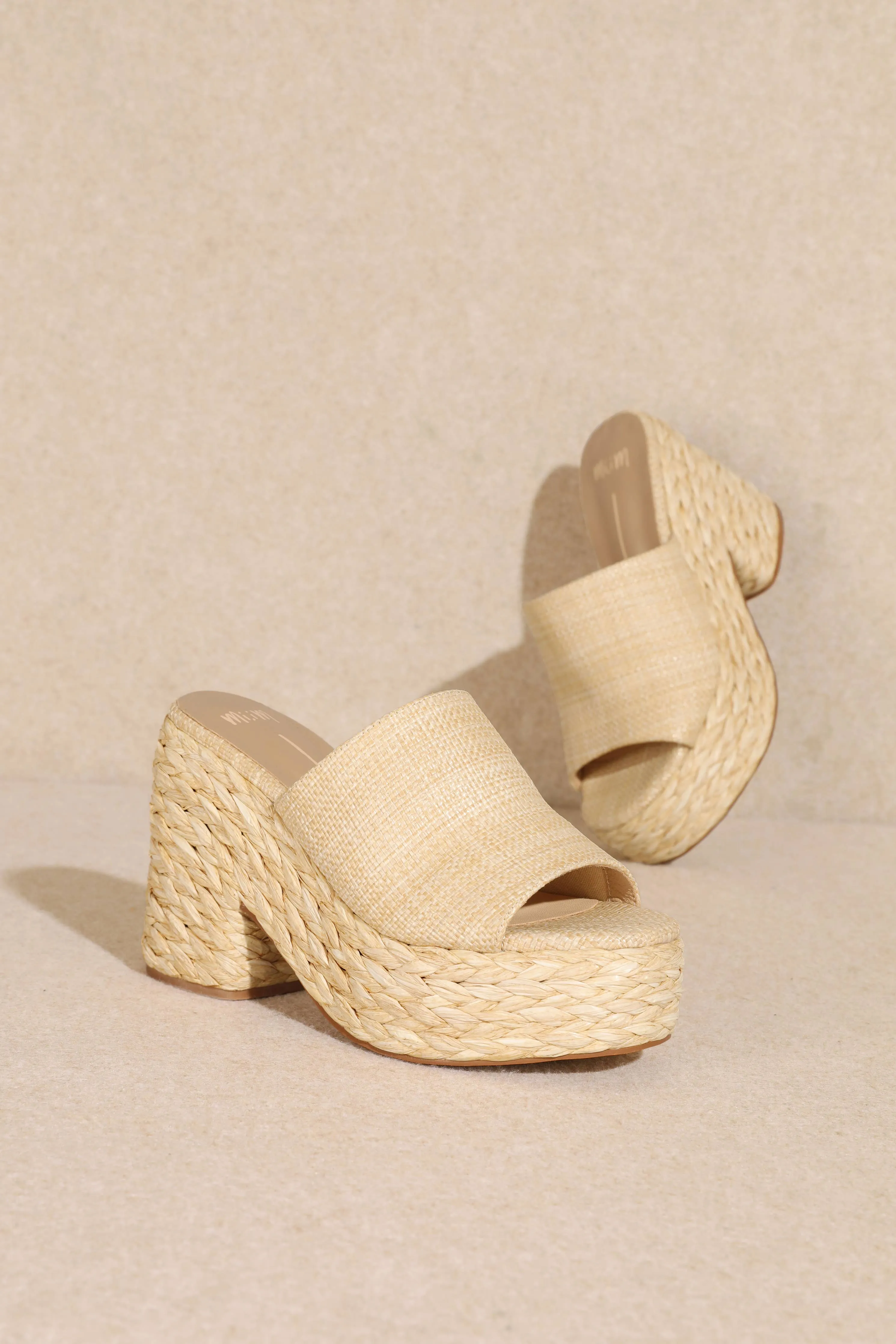 ASHLYN RAFFIA HEELS