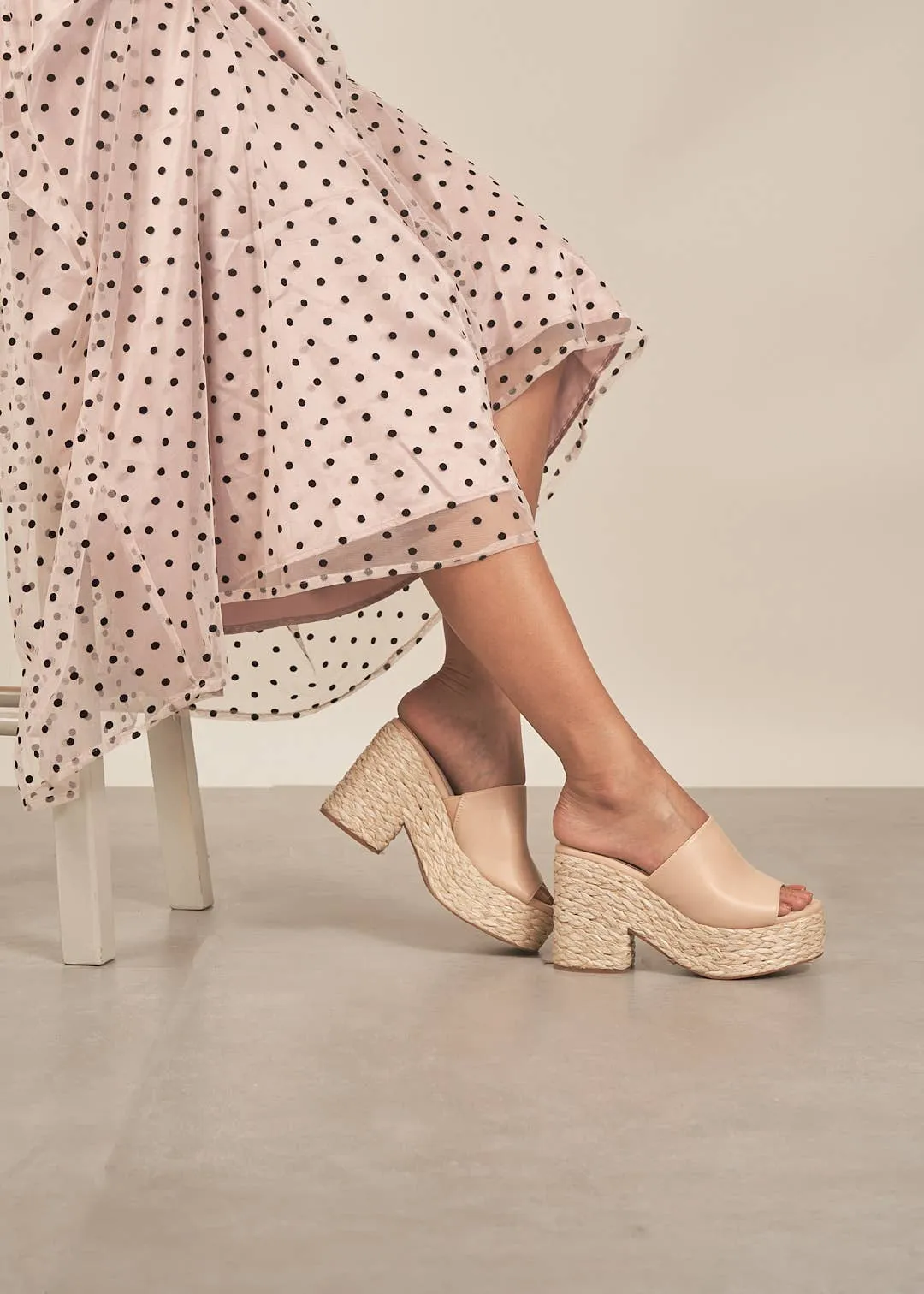 ASHLYN RAFFIA HEELS