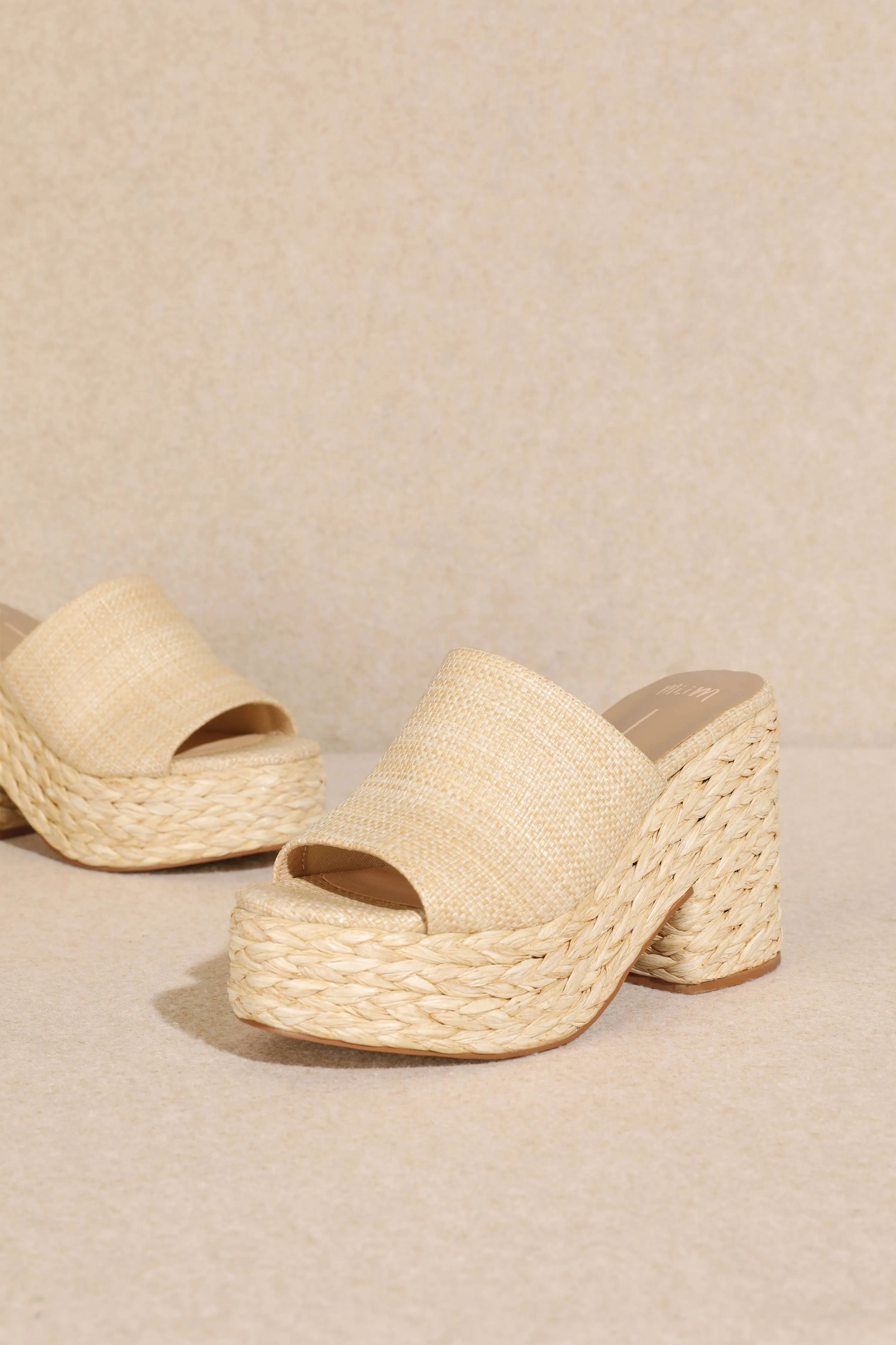ASHLYN RAFFIA HEELS
